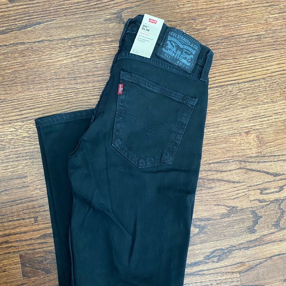 Levi’s Mens 511 slim 31 X 32 black pants
